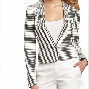 BCBGMaxAzria Jacket Blazer Black And White Stripes Size Small